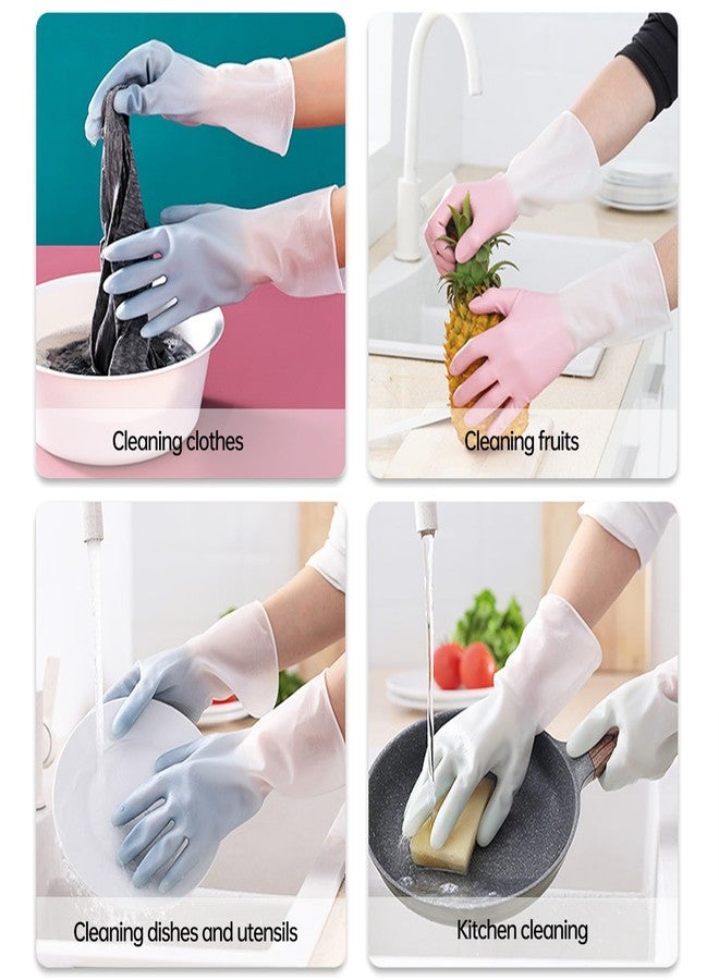 IVICOO Rubber Gloves for Dishwashing,Cleaning Gloves for Women Dish,Dishwashing Gloves Medium Best.Pefect for Woman Men(2 Pairs M). - Image 4